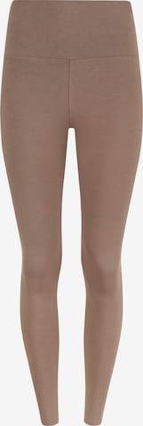 Evoni Leggings 'aus Baumwolle mit hohem Bund' in Braun: Vorderseite