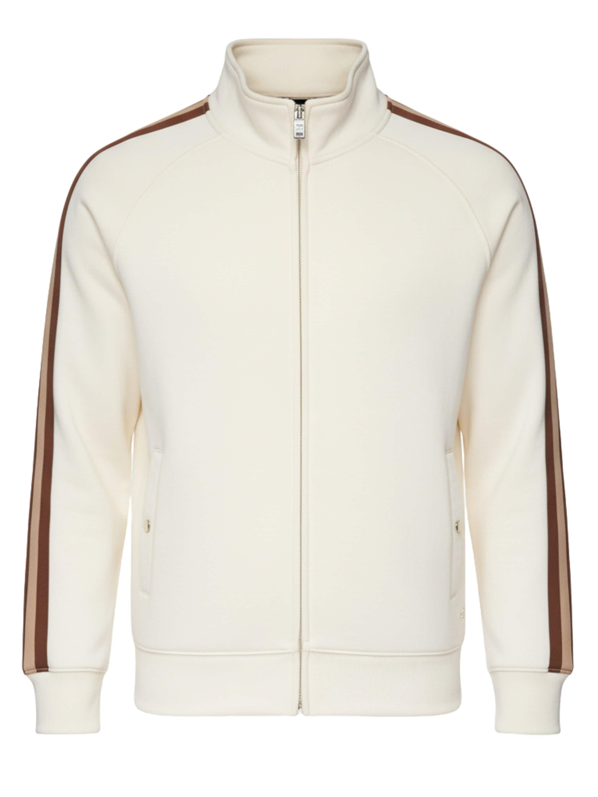 Veste de survêtement Ombre en beige : devant