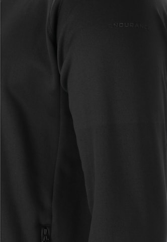 ENDURANCE Athletic Zip-Up Hoodie 'Almatt' in Black