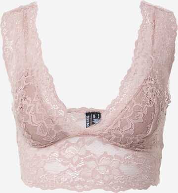 Reggiseno 'Lina' di PIECES in rosa: frontale