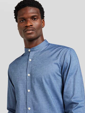 Lindbergh Slim fit Button Up Shirt in Blue