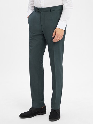 HECHTER PARIS Regular Pleated Pants in Green: front