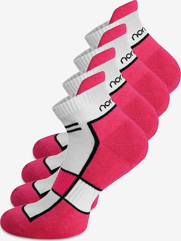 Chaussettes de sport normani en rose : devant