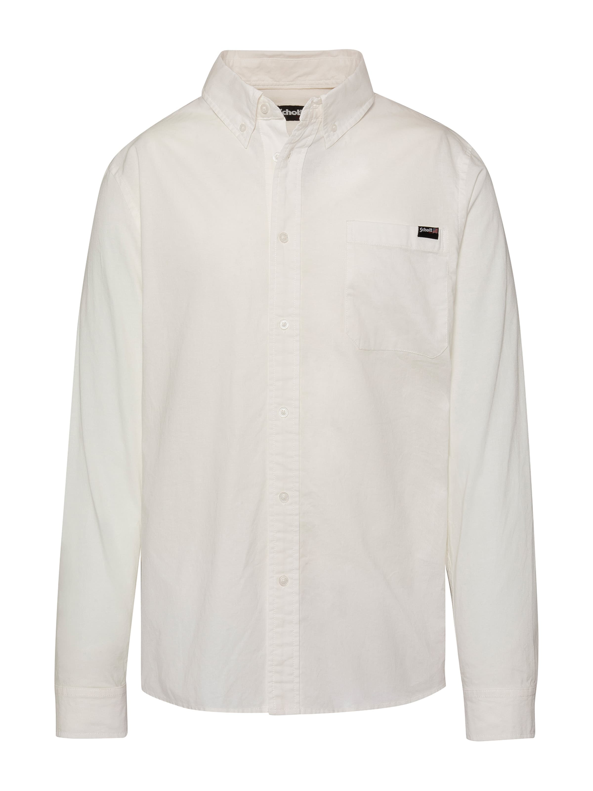 T-Shirt Schott NYC en blanc : devant