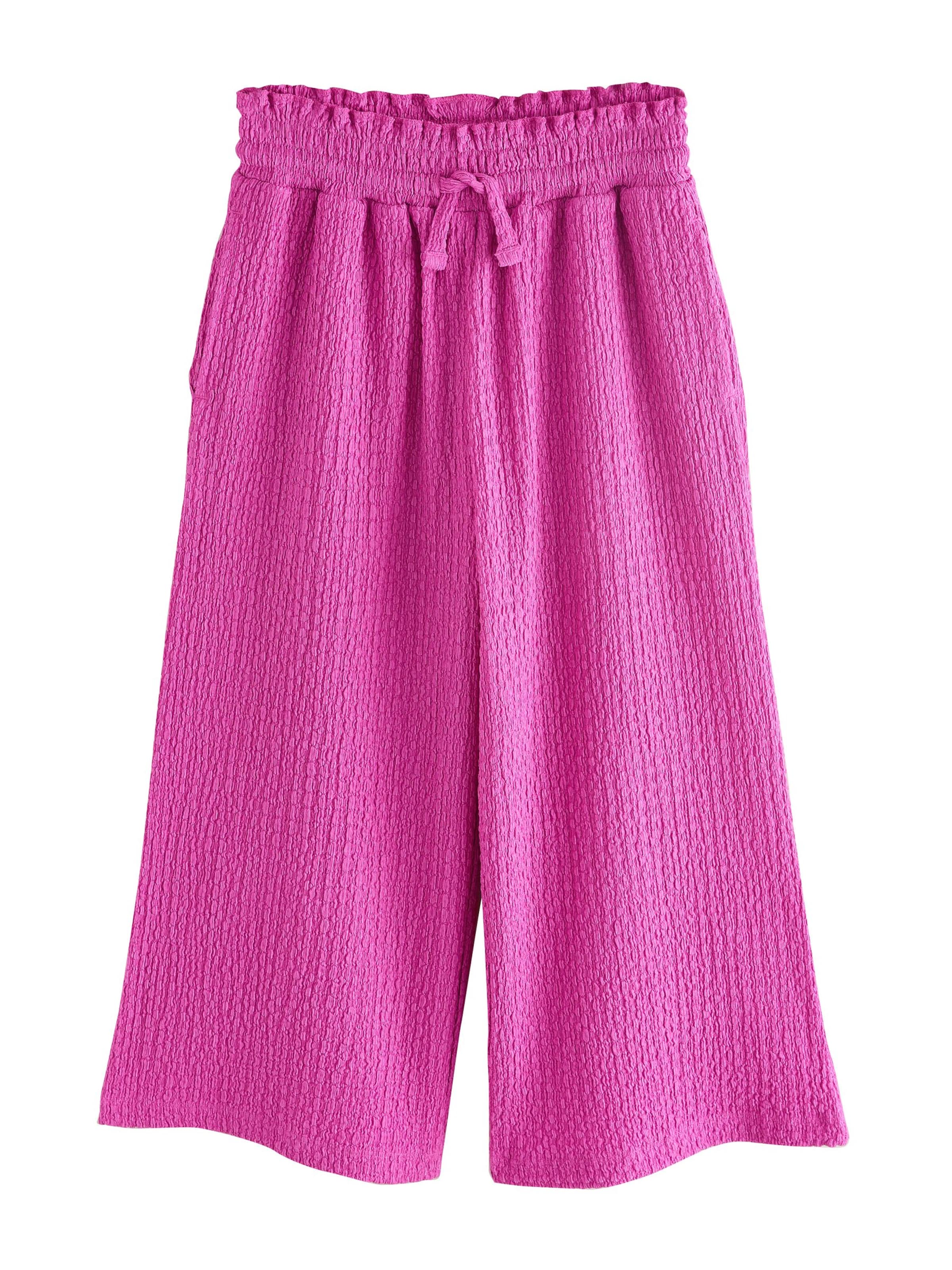 NextWide Leg/ Široke nogavice Hlače - roza boja: prednji dio