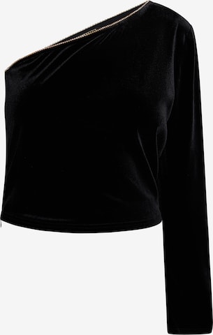 Top 'Nally' di faina in nero: frontale
