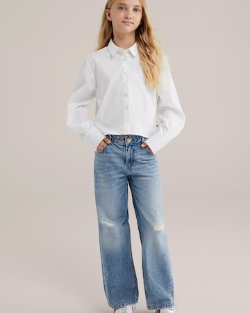 Chemisier WE Fashion en blanc