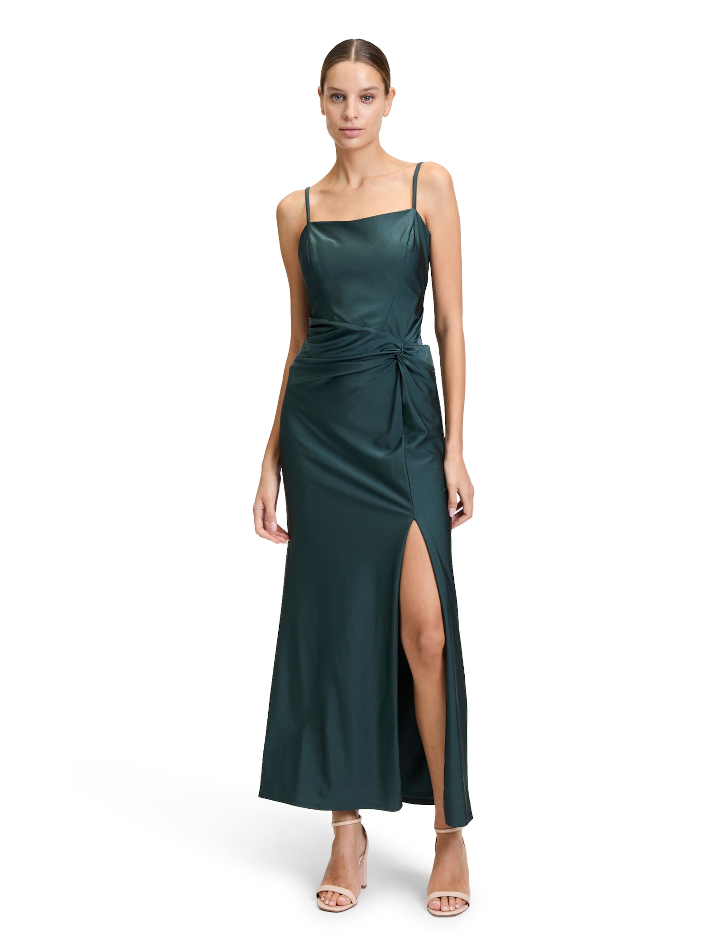 Vera Mont Abendkleid mit Raffung in Grau: Vorderseite