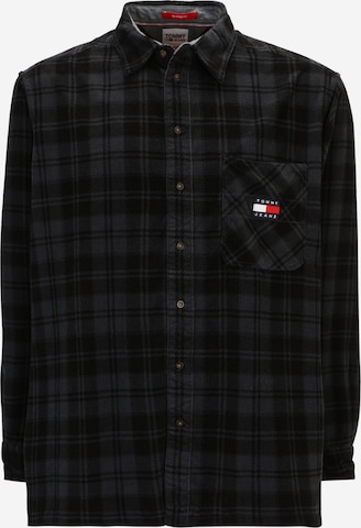 Tommy Jeans Plus Comfort fit Button Up Shirt in Blue: front