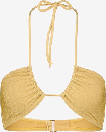 Alife and Kickin - Bandeau Top de bikini en oro: frente