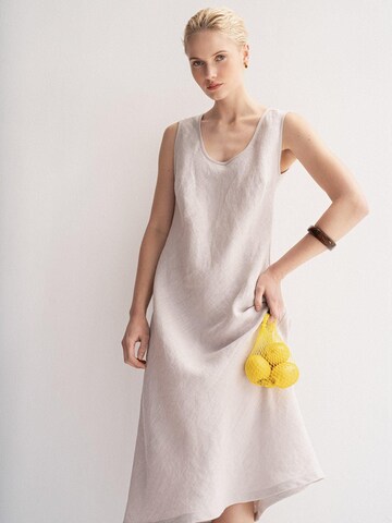 AmourLinen Sommerkleid 'Ines'‌‌‌‌‌‌‌ in Beige