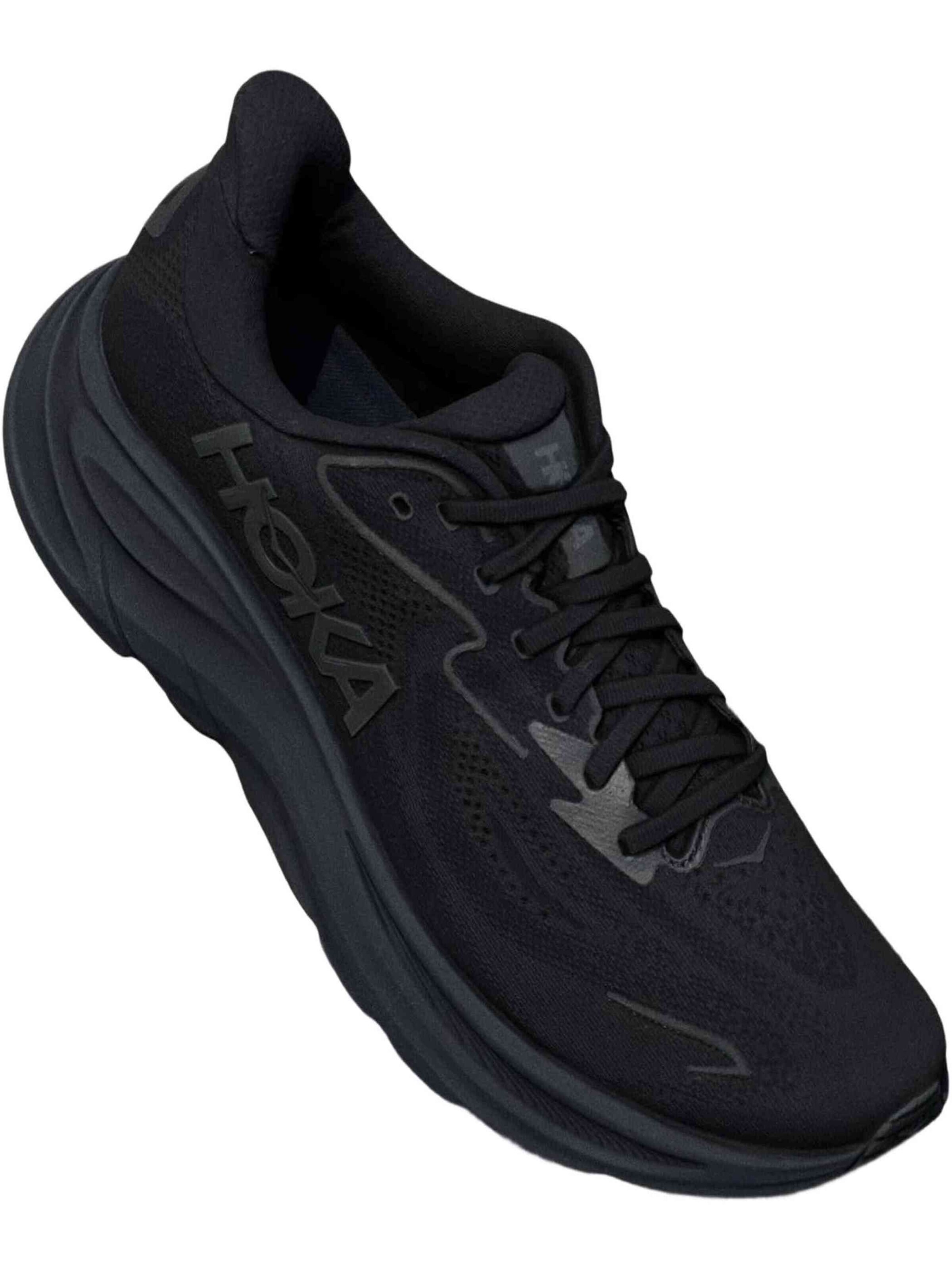 Scarpa da corsa 'Clifton 10' di HOKA in nero: frontale