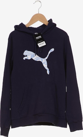 PUMA Sweatshirt & Zip-Up Hoodie in L in Blue: front