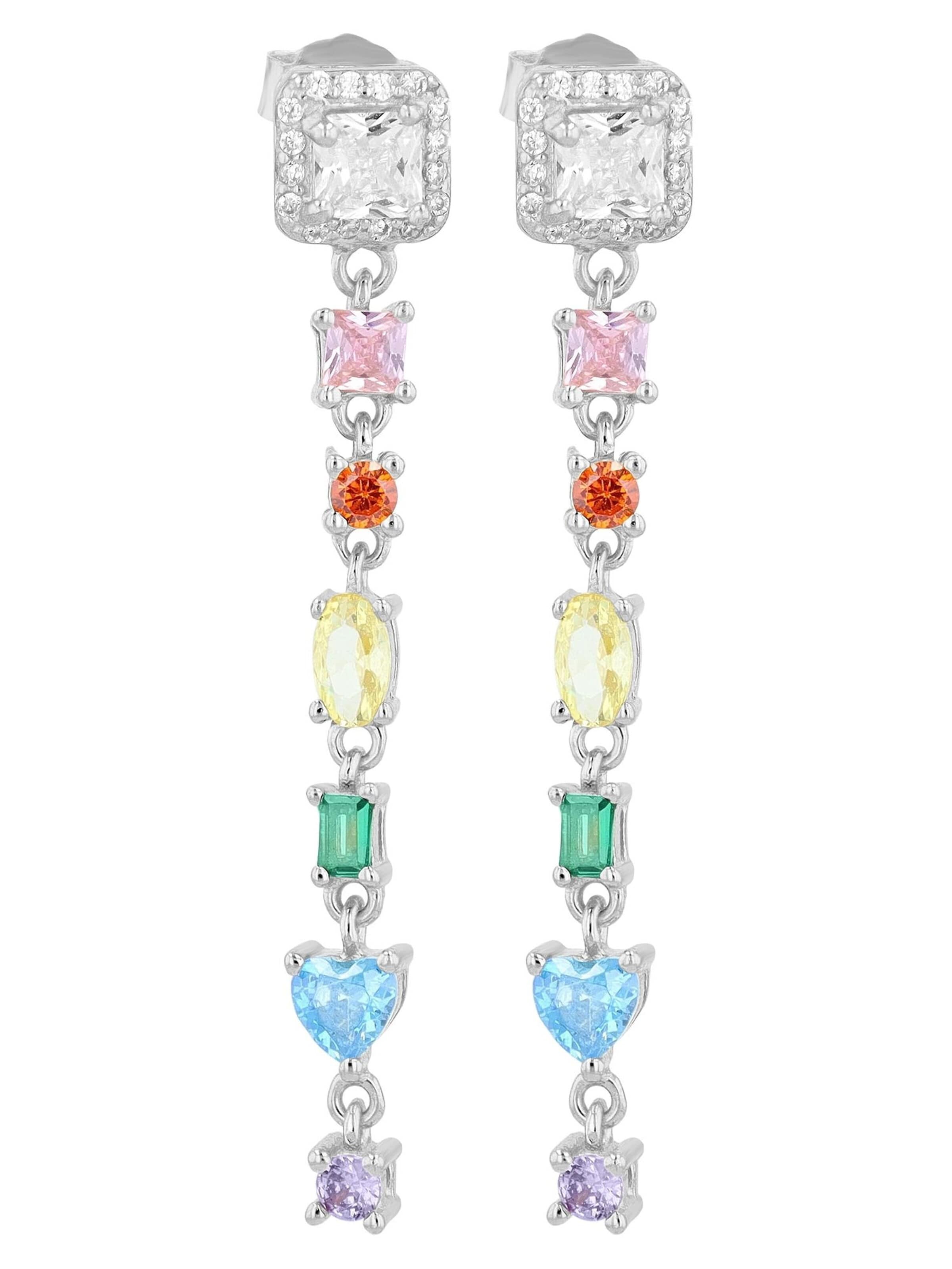 Akzent Earrings '"Mina" aus 925 Sterlingsilber, rhodiniert, langlebig' in Silver: front