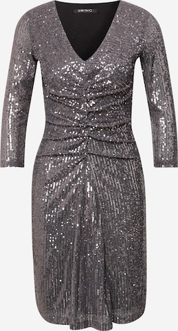 SWING Коктейльное платье в Серый: спереди