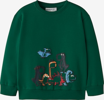 NAME IT Sweatshirt 'NMMLEON' in Groen: voorkant