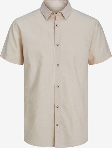 JACK & JONES Comfort fit Button Up Shirt in Orange: front
