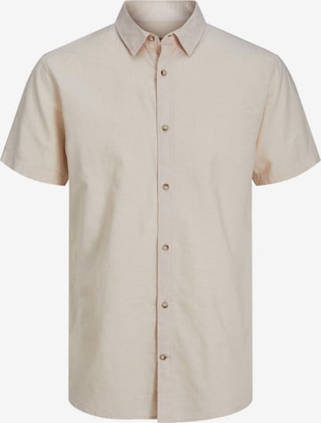 JACK & JONES Button Up Shirt in Orange: front