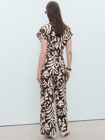 MANGO Jumpsuit 'MERCI' i brun