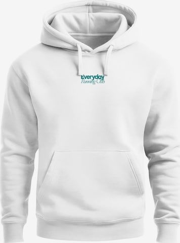 Neverless Sweatshirt 'Everyday Running Club' in Weiß: Vorderseite