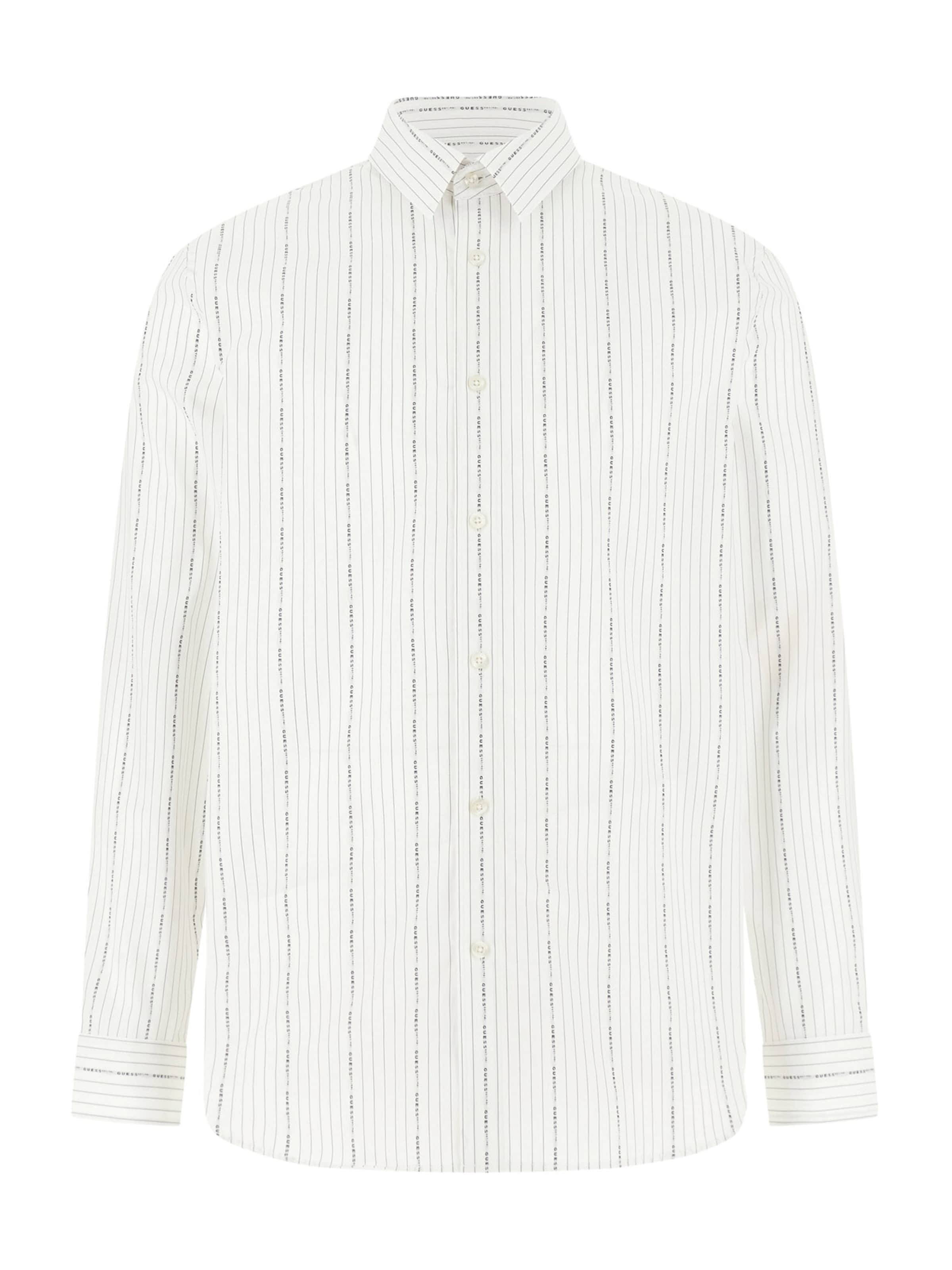 GUESS Regular fit Button Up Shirt in White: front