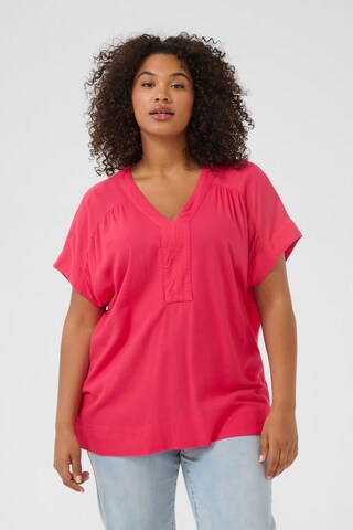KAFFE CURVE Bluse 'KCMille' in Pink: Vorderseite