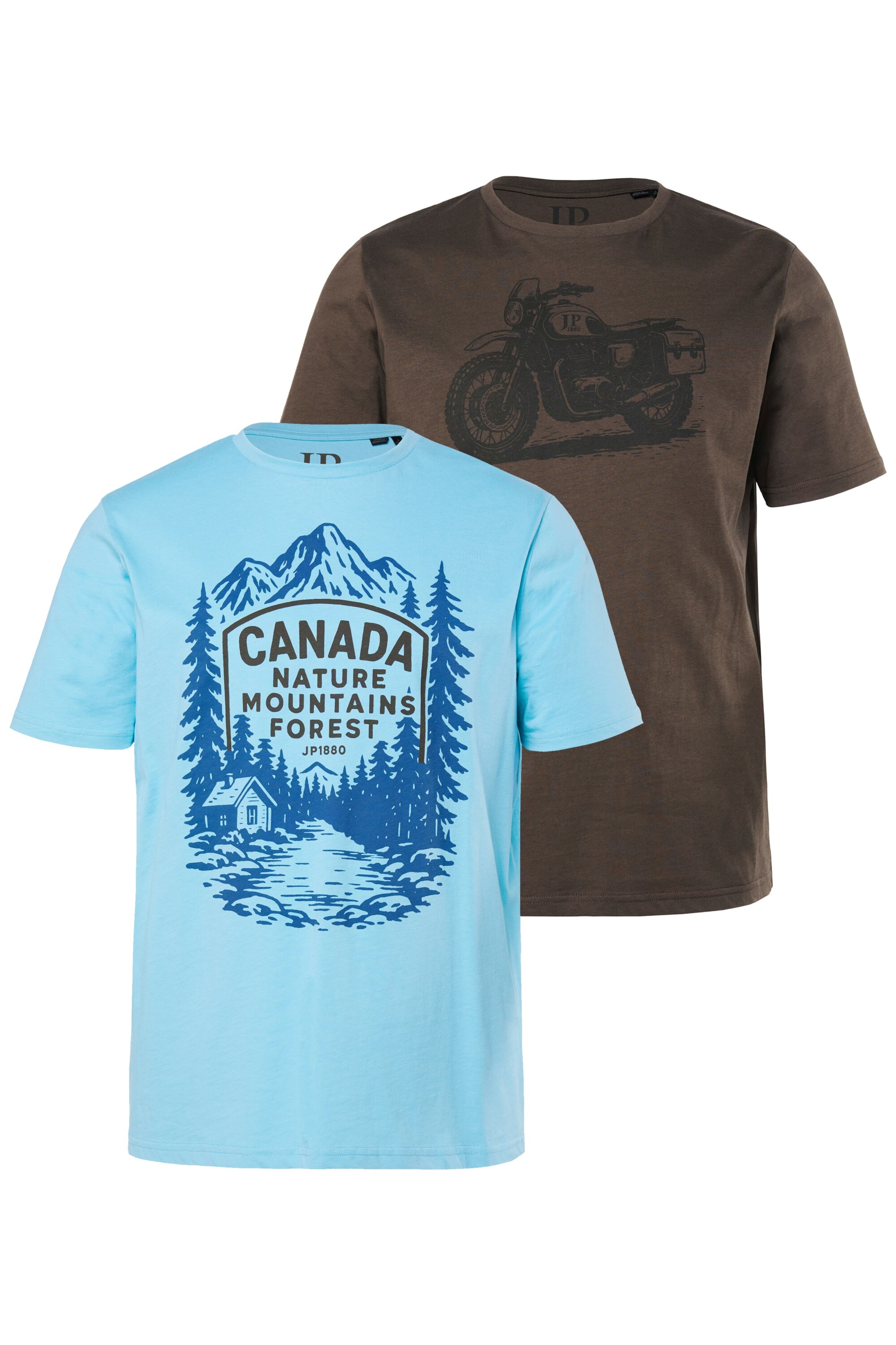 JP1880 T-Shirt in Blau: Vorderseite