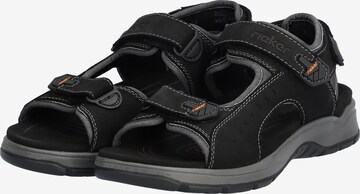 Rieker Hiking Sandals in Black