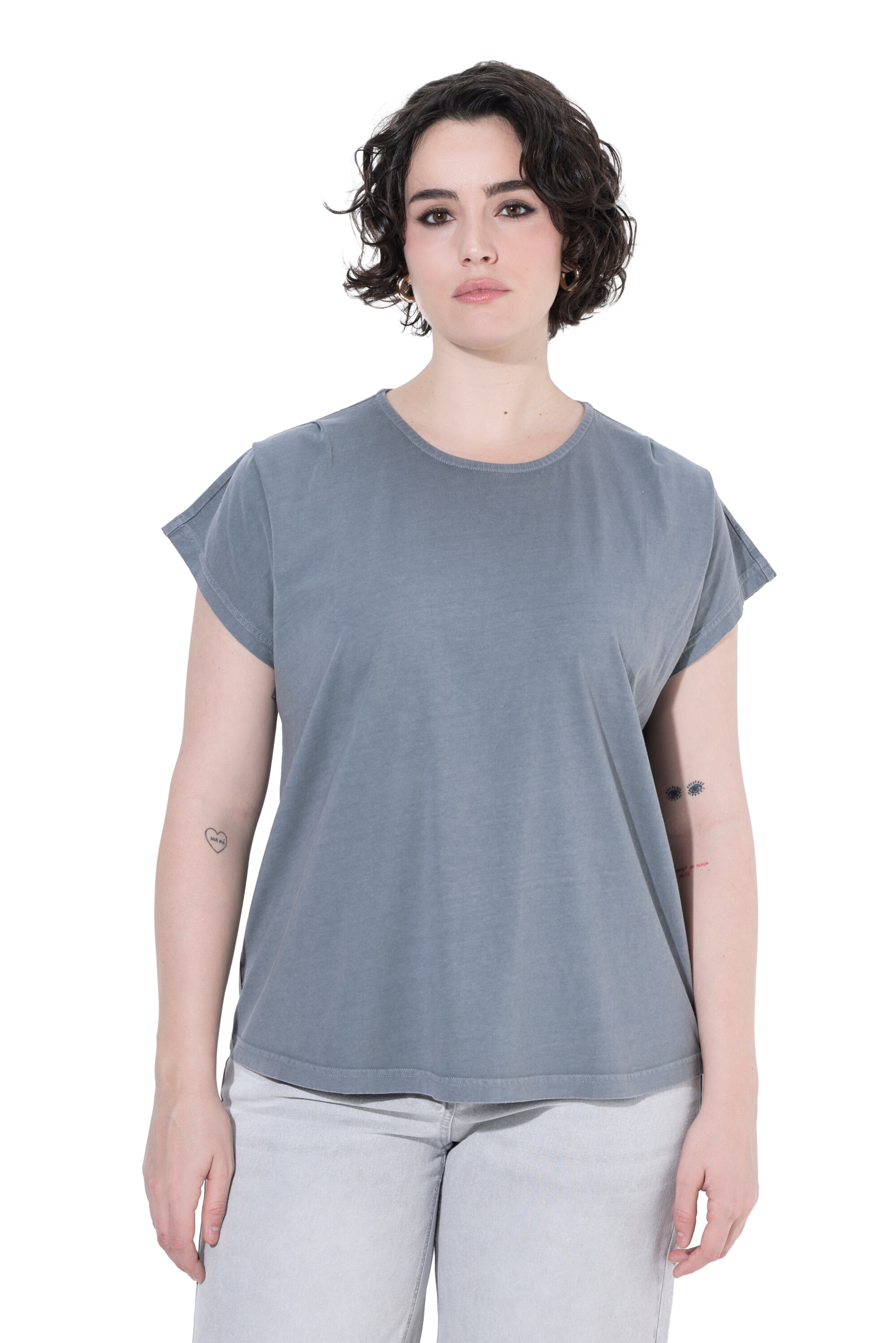 Ulla Popken Shirt in Blauw: voorkant