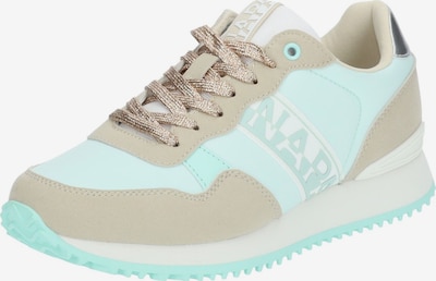 NAPAPIJRI Sneakers laag 'ASTRA' in de kleur Donkerbeige / Mintgroen / Wit, Productweergave