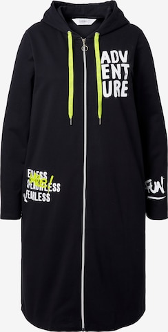 Angel of Style Zip-Up Hoodie in Black: front