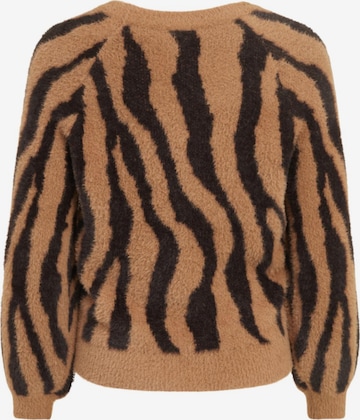 VILA Sweater 'Hello' in Brown