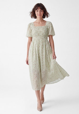 Usha - Vestido em verde: frente