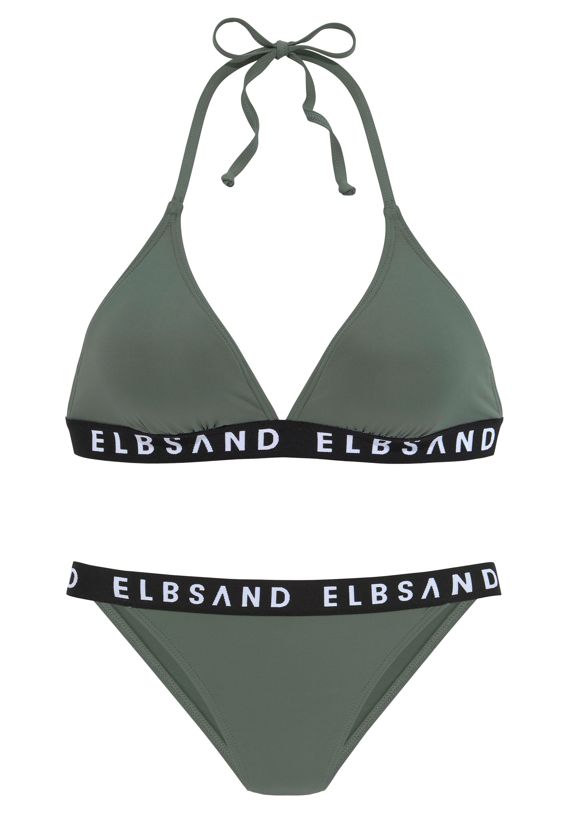 Elbsand Triangel Bikini in Grün: Vorderseite