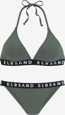 Elbsand Triangel Bikini in Grün: Vorderseite