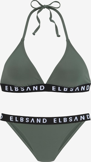 S/A/B dydžio Bikinis iš Elbsand, spalva – rusvai žalia / juoda / balta, Prekių apžvalga