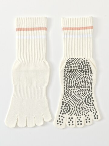 Millo Athletic Socks 'Freedome Yoga' in Beige
