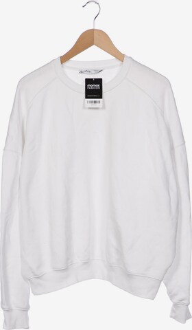 Bershka Sweatshirt & Zip-Up Hoodie in M in White: front