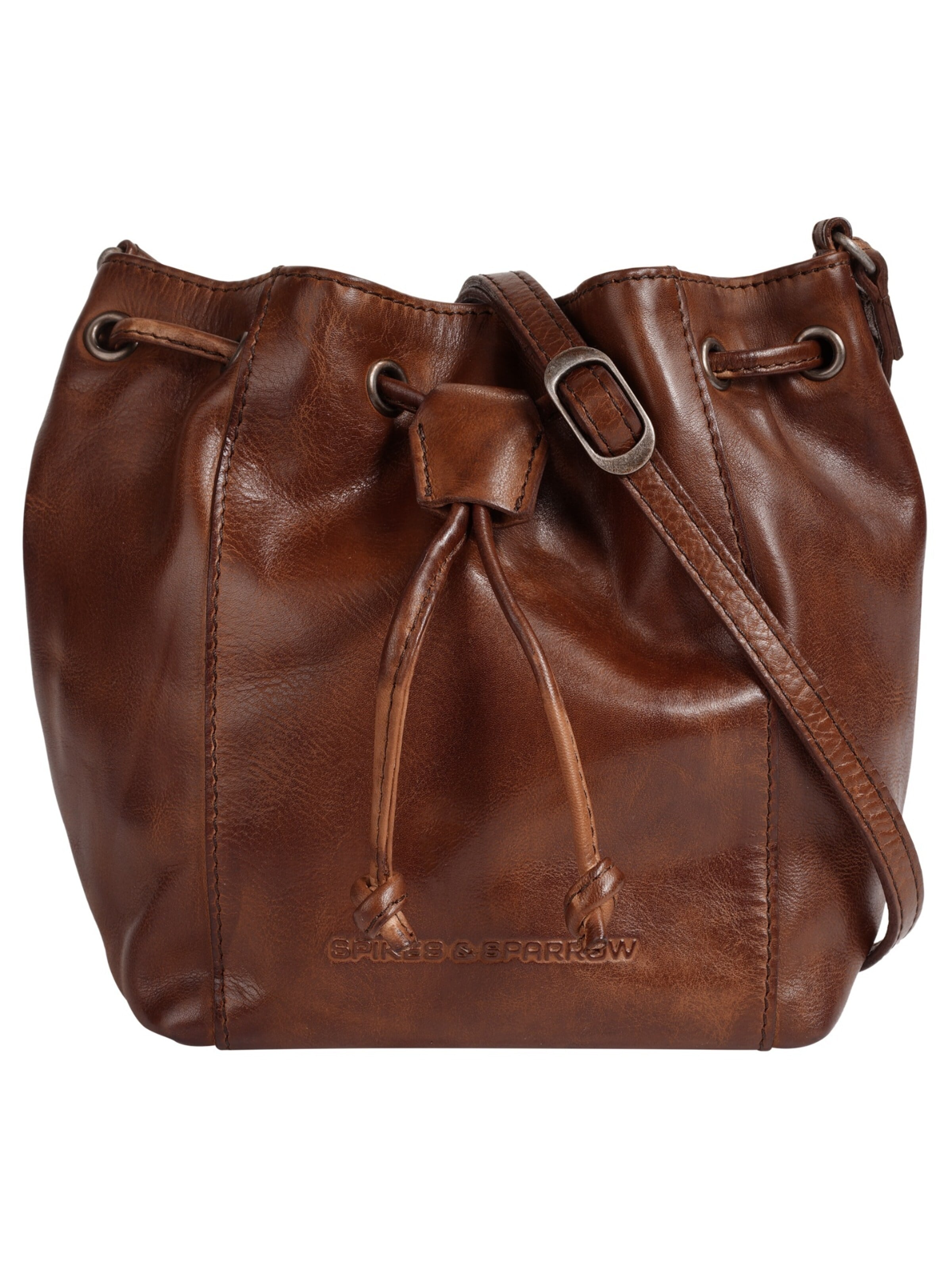 Spikes & Sparrow - Bolso saco en marrón: frente