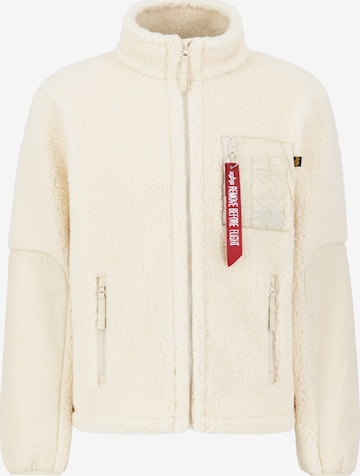 Veste mi-saison 'Sherpa Zip' ALPHA INDUSTRIES en beige : devant