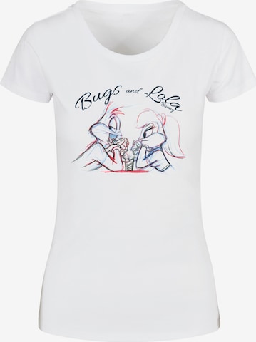 ABSOLUTE CULT Shirt 'Looney Tunes - Bugs and Lola' in White: front