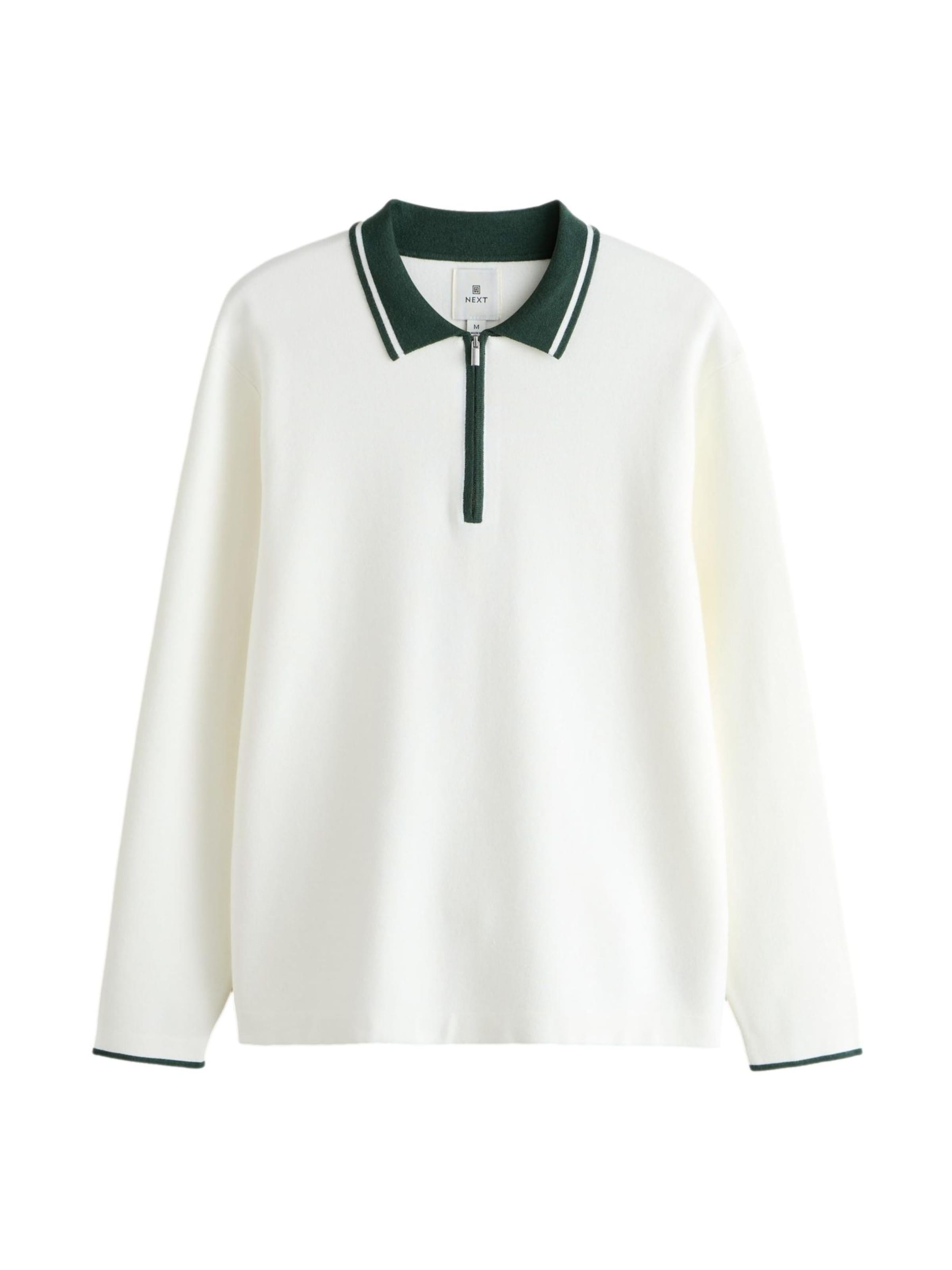 Next Pulover | temno zelena / bela barva, Prikaz izdelka