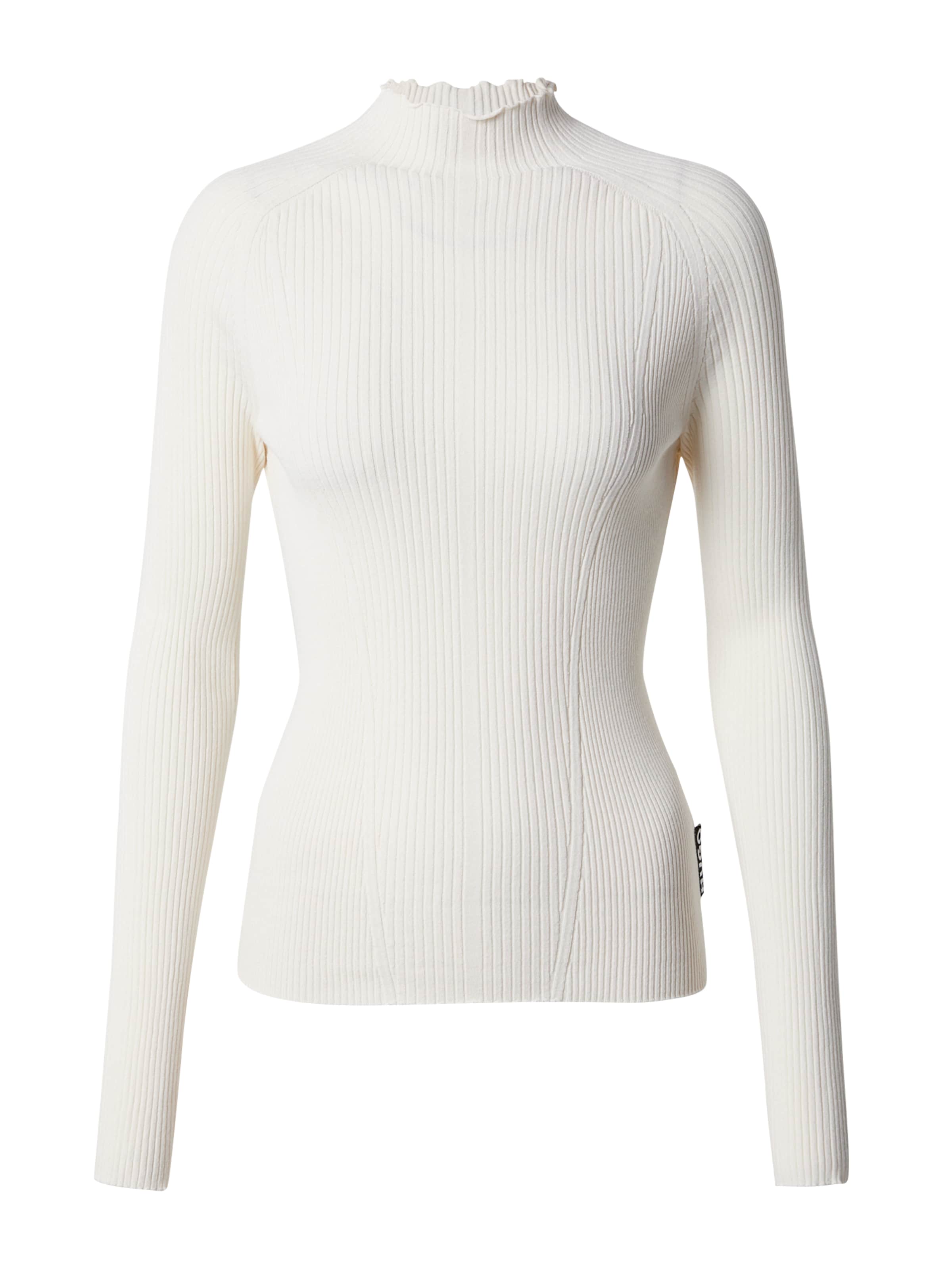 HUGO Trui &#x27;Soteller&#x27; in Wit: voorkant