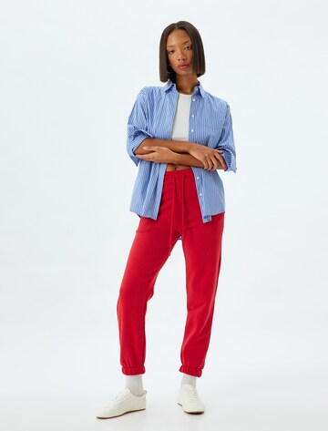 Koton Tapered Trousers in Red