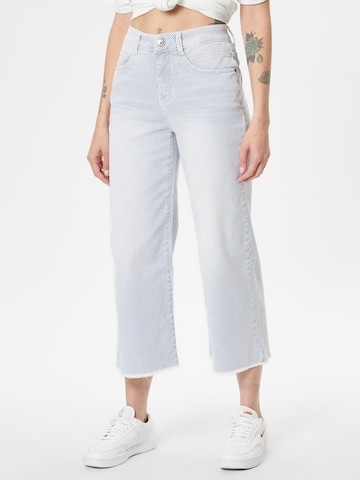 Wide Leg Jean Cartoon en blanc : devant