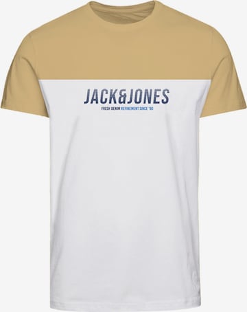 JACK & JONES Shirt 'Dan Blocking' in Wit: voorkant