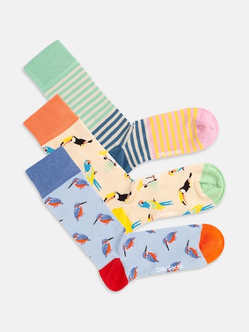 DillySocks Sokken 'Kingfisher Paradise' in Beige