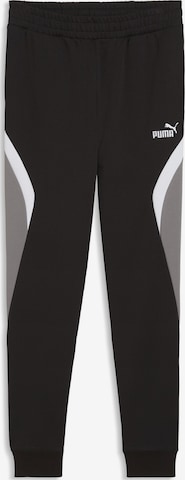Effilé Pantalon de sport 'Essentials' PUMA en noir : devant