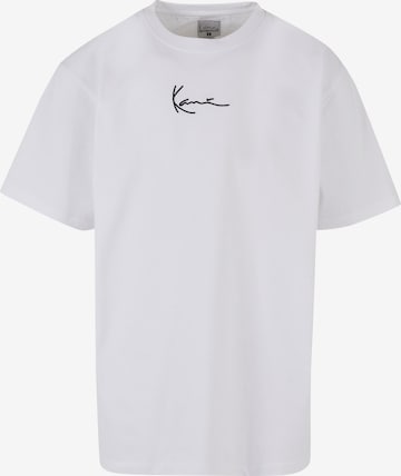 Maglietta 'Signature' di Karl Kani in bianco: frontale