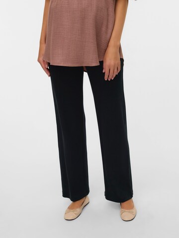 MAMALICIOUS Regular Панталон в черно: отпред